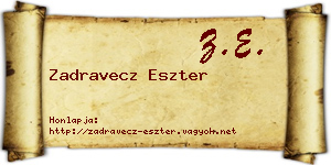 Zadravecz Eszter névjegykártya