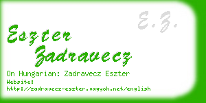 eszter zadravecz business card